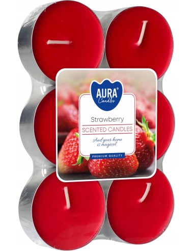 BISPOL Podgrzewacze zapachowe maxi TRUSKAWKA, 6 szt