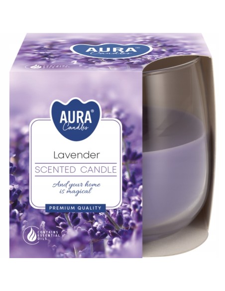 BISPOL AURA Świeca zapachowa w szkle SN71-79, LAWENDA, 130 g
