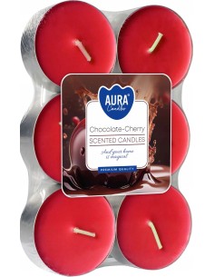 BISPOL Podgrzewacze zapachowe maxi CZEKOLADA-WIŚNIA, 6 szt