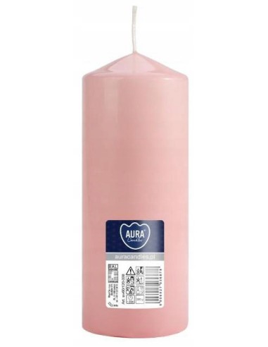 BISPOL Świeca walec SW60/150-038 JASNY RÓŻ, 1 sztuka