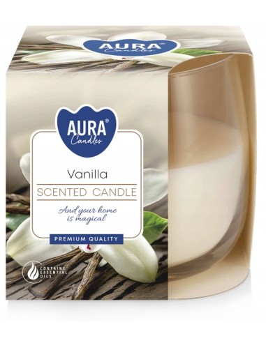 BISPOL AURA Świeca zapachowa w szkle SN71-67, WANILIA, 130 g