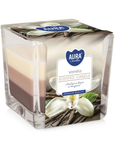BISPOL AURA Świeca zapachowa w szkle SNK80-67, WANILIA, 1 szt
