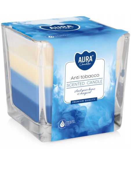 BISPOL AURA Świeca zapachowa w szkle SNK80-69, ANTYTABAK, 1 szt