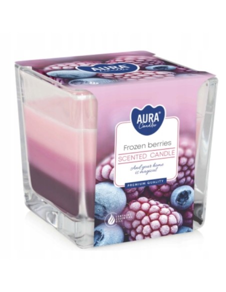 BISPOL AURA Świeca zapachowa w szkle SNK80-314, MROŻONE JAGODY, 1 szt