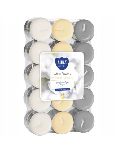 BISPOL podgrzewacze zapachowe P15-179 BIAŁE KWIATY, 30 szt