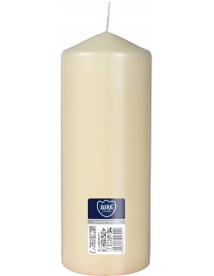 BISPOL świeca walec SW80/200-011 ECRU, 1 sztuka