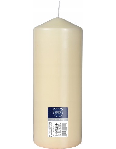 BISPOL świeca walec SW80/200-011 ECRU, 1 sztuka