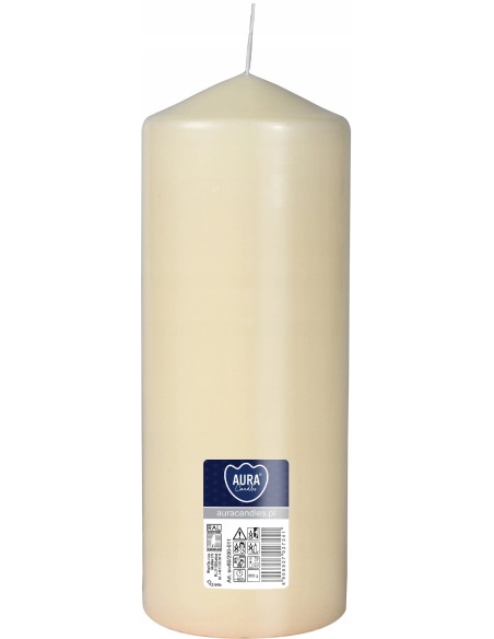 BISPOL świeca walec SW80/200-011 ECRU, 1 sztuka