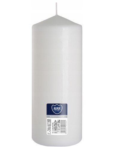 BISPOL świeca walec SW80/200-090 BIAŁA, 1 sztuka