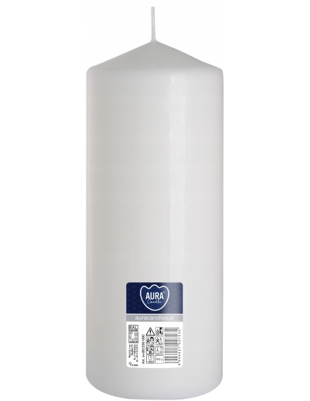 BISPOL świeca walec SW80/200-090 BIAŁA, 1 sztuka