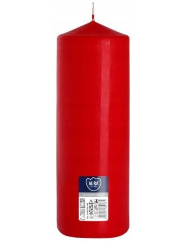 BISPOL świeca walec SW80/250-030 CZERWONA, 1 sztuka