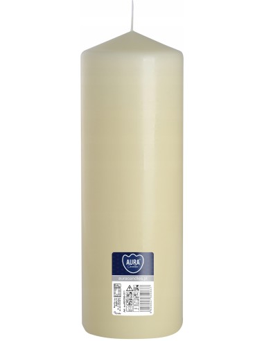 BISPOL świeca walec SW80/250-011 ECRU, 1 sztuka