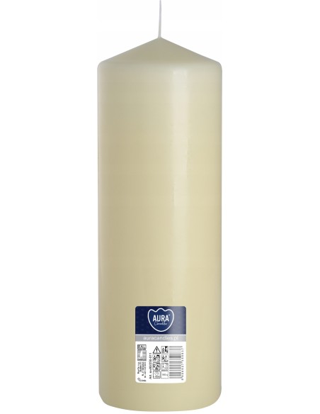 BISPOL świeca walec SW80/250-011 ECRU, 1 sztuka