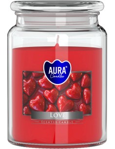 BISPOL AURA Świeca zapachowa w szkle SND99-105, LOVE, 500 g