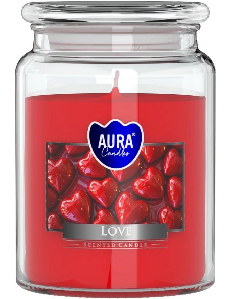 BISPOL AURA Świeca zapachowa w szkle SND99-105, LOVE, 500 g