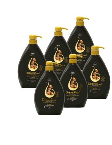 ‌DERMOMED Mydło w płynie ARGAN, 1000 ml z pompką,  pakiet 6 szt.