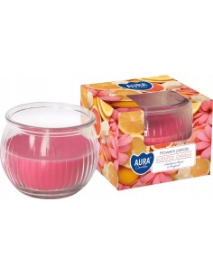 BISPOL AURA Świeca w szkle SN69-428 PŁATKI KWIATÓW, 1 szt