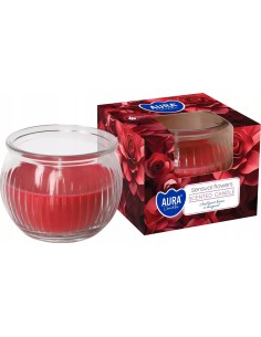 BISPOL AURA Świeca w szkle SN69-420 ZMYSŁOWE KWIATY, 1 szt