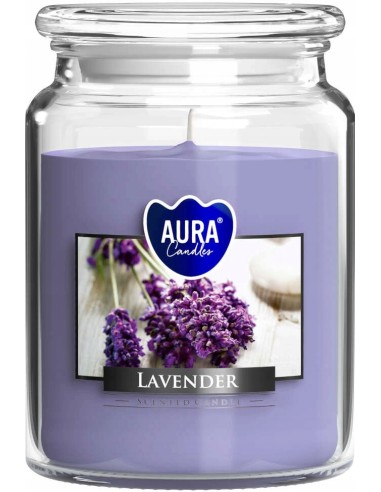 BISPOL AURA Świeca zapachowa w szkle SND99-79 LAWENDA, 500 g
