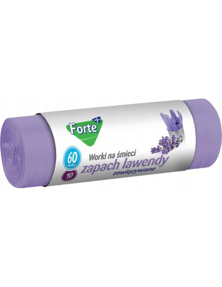 FORTE+ Worki na śmieci LAWENDA 60 l, 10 szt