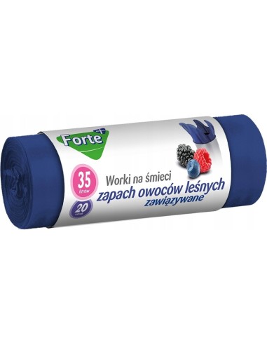 FORTE+ Worki na śmieci OWOCE LEŚNE 35 l, 20 szt