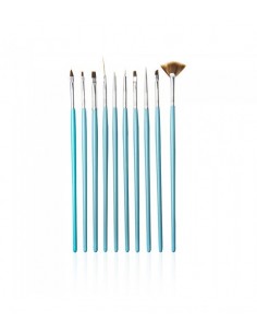 Neess, zestaw pędzelków do zdobienia paznokci, 10 szt.