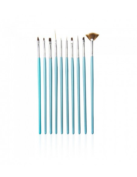 Neess, zestaw pędzelków do zdobienia paznokci, 10 szt.