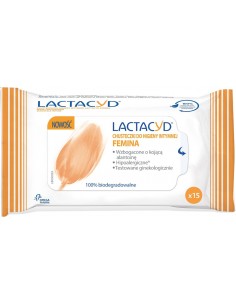 Lactacyd Femina Chusteczki do higieny intymnej 15 sztuk