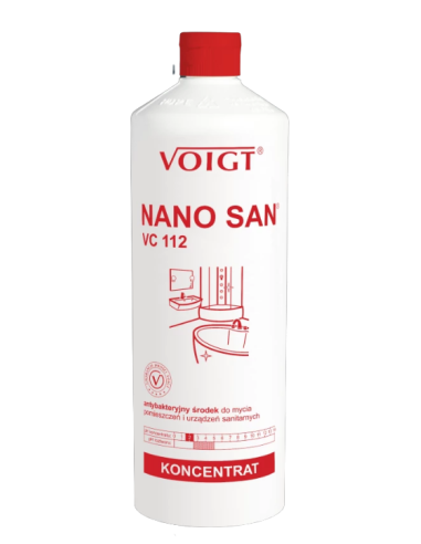 VOIGT VC 112 NANO SAN Środek do dezynfekcji,do mycia pomieszczeń i urządzeń sanitarnych, 1 l