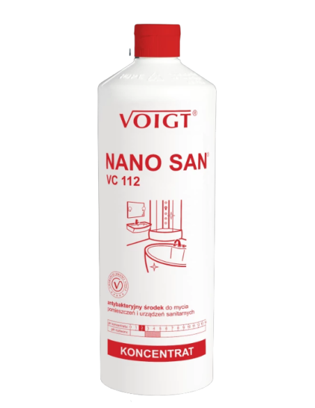 VOIGT VC 112 NANO SAN Środek do dezynfekcji,do mycia pomieszczeń i urządzeń sanitarnych, 1 l