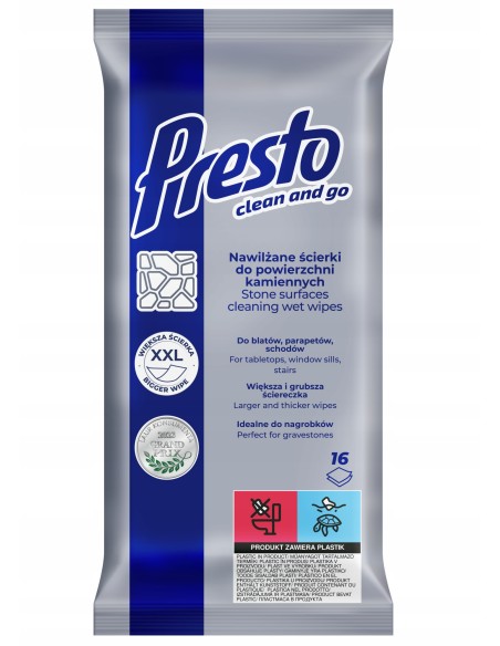 PRESTO Ściereczki do powierzchni kamiennych, 16 szt.