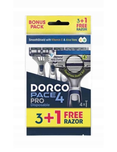 DORCO MEN  Maszynka do golenia 4 ostrzy 3+1 szt. 1 op