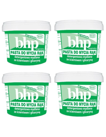 BHP Pasta do mycia rąk mydlana ze ścierniwem i gliceryną 500 ml, pakiet 4 szt