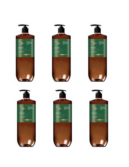 EKOLAN Mydło w płynie ZIELONE JABŁKO 1000 g pompka, pakiet 6 szt.