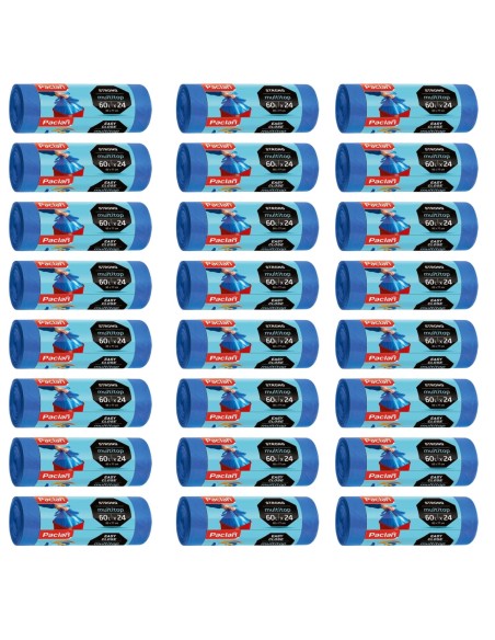 PACLAN Worki na śmieci MULTITOP 60 l 24 szt, pakiet 24 rolek