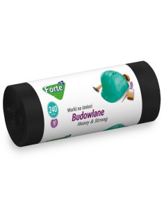 FORTE+ Worki na śmieci BUDOWLANE 240 l 10 szt, 1 op