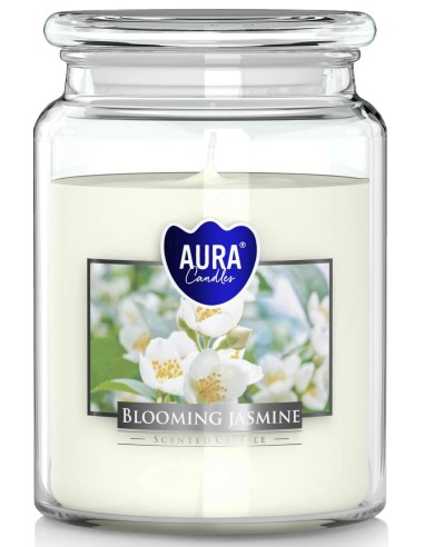 BISPOL AURA Świeca zapachowa w szkle SND99-169 KWINĄCY JAŚMIN, 500 g