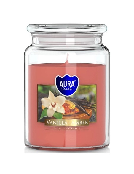 BISPOL AURA Świeca zapachowa w szkle SND99-355 WANILIA - BURSZTYN, 500 g