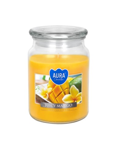 BISPOL AURA Świeca zapachowa w szkle SND99-475 SOCZYSTE MANGO, 500 g