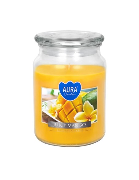 BISPOL AURA Świeca zapachowa w szkle SND99-475 SOCZYSTE MANGO, 500 g
