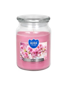BISPOL AURA Świeca zapachowa w szkle SND99-476 JAPOŃSKI OGRÓD, 500 g