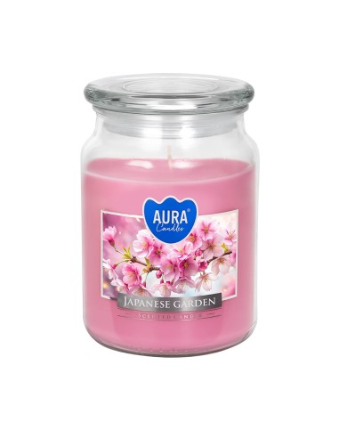 BISPOL AURA Świeca zapachowa w szkle SND99-476 JAPOŃSKI OGRÓD, 500 g