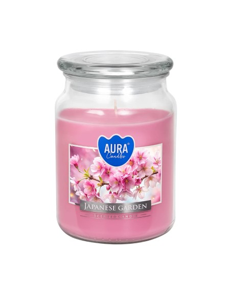 BISPOL AURA Świeca zapachowa w szkle SND99-476 JAPOŃSKI OGRÓD, 500 g