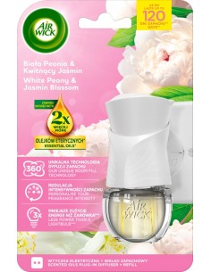 AIR WICK Odświeżacz elektryczny BIAŁA PEONIA & JASMIN, 19 ml
