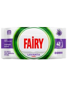 FAIRY Chusteczki nawilżane 100 szt LAWENDA, 1 op
