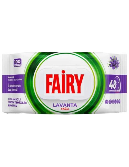 FAIRY Chusteczki nawilżane 100 szt LAWENDA, 1 op