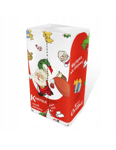 VELVET KARTIKA Chusteczki Ręcznik papierowy 20x22 cm 150 szt ŚWIĄTECZNY, 1 op