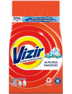 VIZIR Proszek do prania ALPEJSKA ŚWIEŻOŚĆ 35 prań, 1,925 kg