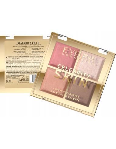 EVELINE Paleta do konturowania twarzy 4W1, 16 g