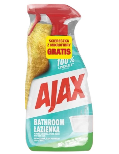 AJAX Spray do łazienki + ściereczka z mikrofibry, 750 ml